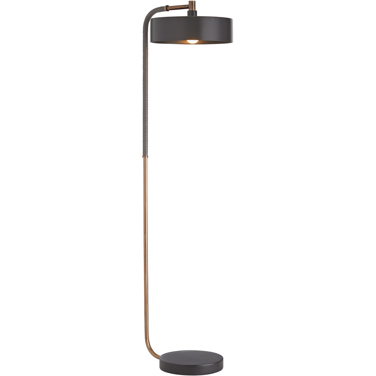 Aaron 63 inch 100 watt Heritage Brass Floor Lamp Portable Light