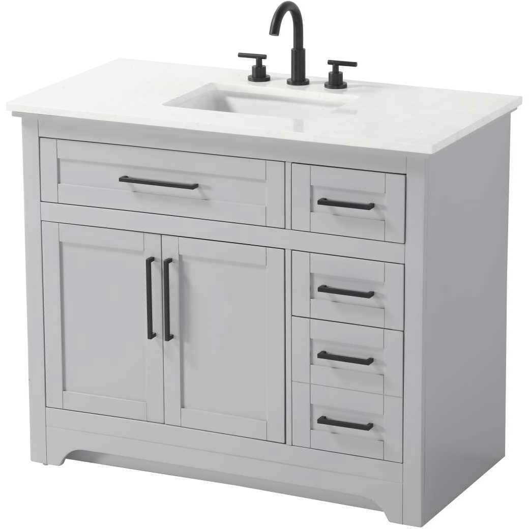 Remington 42 X 35 inch Grey Bathroom Vanity Cabinet