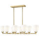 Oren Linear Chandelier Ceiling Light in Modern Gold