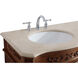 Danville 72 X 72 X 36 inch Teak and Antique Bronze Vanity Sink Set