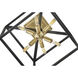 Lisa McDennon Aros 7 Light 13 inch Black with Warm Brass Indoor Pendant Ceiling Light, Convertible to Semi-Flush
