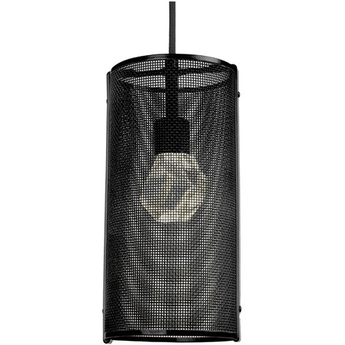 Uptown Mesh LED 5.5 inch Classic Silver Pendant Ceiling Light in 3000K LED, Adjustable Cord, Zircon Cast Inner