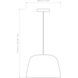 Taiko 1 Light 11.81 inch Matte Black Interior Pendant Light Ceiling Light