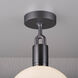 Forked LED 11.42 inch Gun Metal Flush Mount Ceiling Light