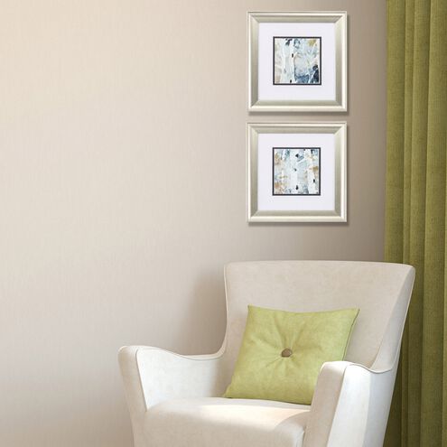 Abstract Blue and Gray Framed Art