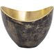 Hansen 11.75 X 9.75 inch Bowl in Black and Brass