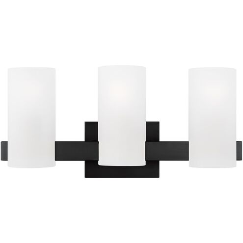 Drew & Jonathan Scott Rhode 3 Light 19.63 inch Midnight Black Vanity Light Wall Light