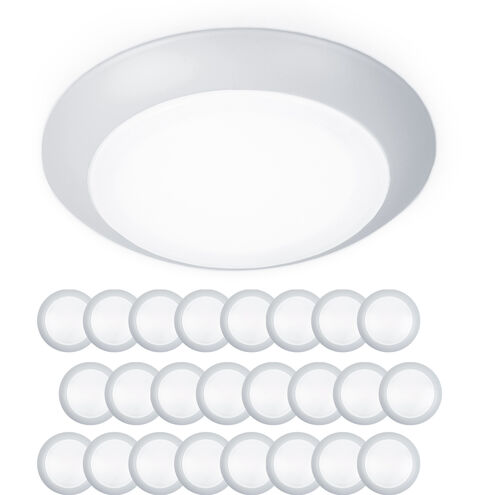 Disc LED 7 inch White Flush Mount Ceiling Light in 3000K, 24