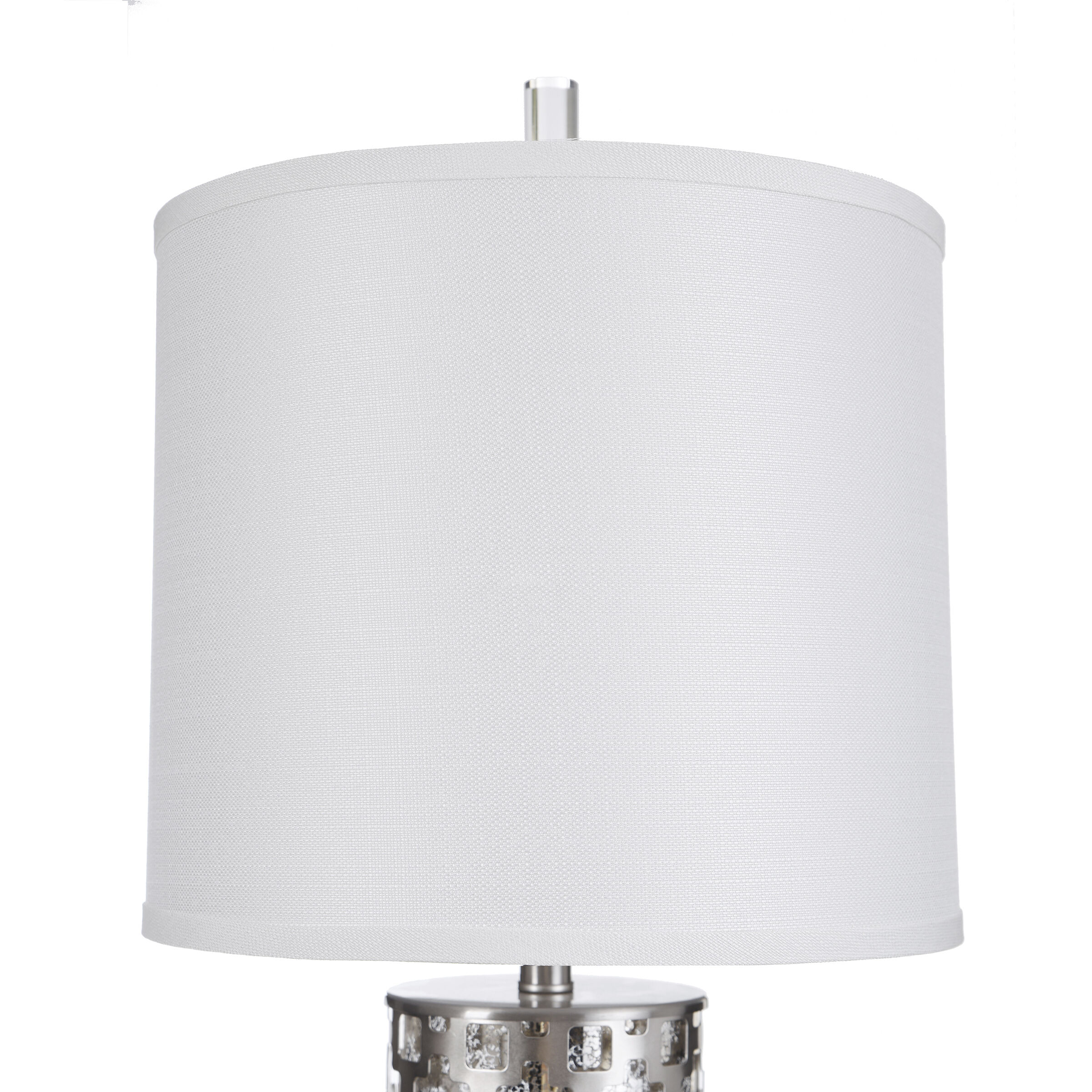 Signature 33 inch 100 watt Brushed Steel Table Lamp Portable Light