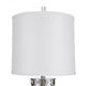 Signature 33 inch 100 watt Brushed Steel Table Lamp Portable Light