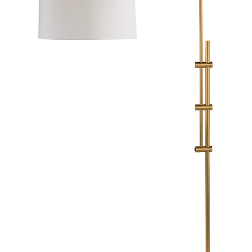 Arc 84 inch 100.00 watt Natural Brass Floor Lamp Portable Light