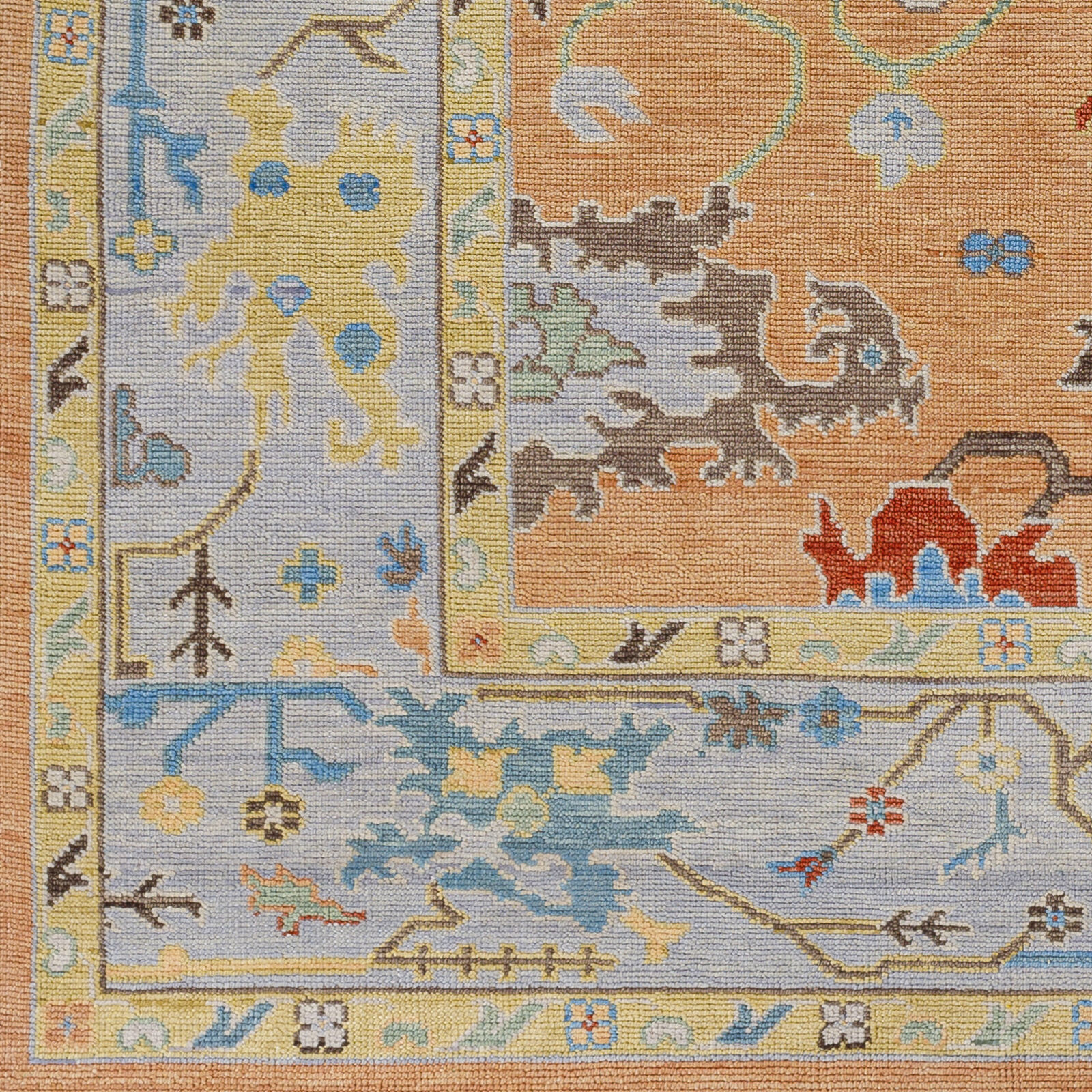 Sumela 108 X 72 inch Peach Rug, Rectangle