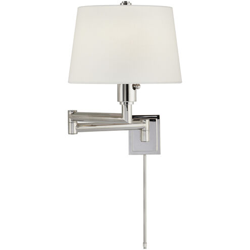 Chapman & Myers Chunky2 25.75 inch 100.00 watt Polished Nickel Swing Arm Sconce Wall Light in Linen 2