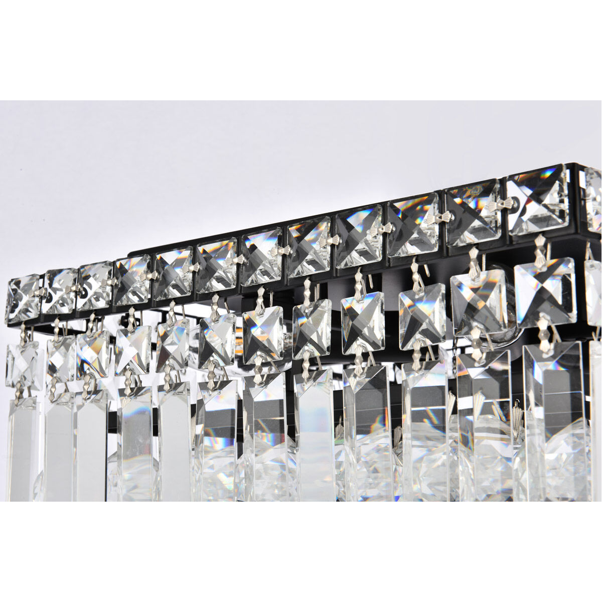 Maxime 4 Light 12 inch Black and Clear Flush Mount Ceiling Light