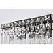Maxime 4 Light 12 inch Black and Clear Flush Mount Ceiling Light