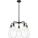 Cindyrella 5 Light 25 inch Matte Black Chandelier Ceiling Light in Clear