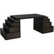 Ambidextrous 86.5 X 30 inch Hand Rubbed Black Desk