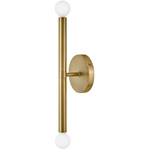 Millie 2 Light 5 inch Lacquered Brass Wall Sconce Wall Light