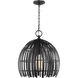 Hanalei 1 Light 11.5 inch Midnight Black Pendant Ceiling Light