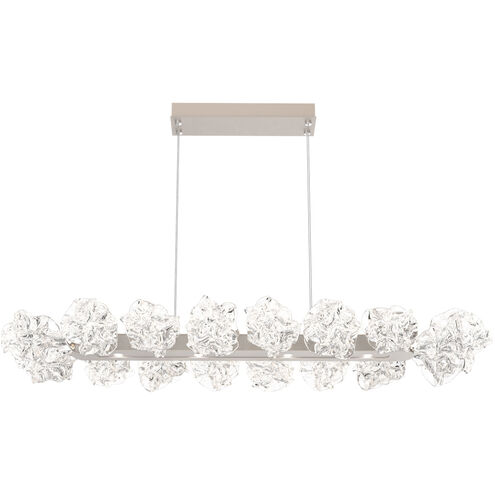 Blossom LED 48 inch Beige Silver Linear Pendant Ceiling Light in 3000K LED, Metallic Beige Silver