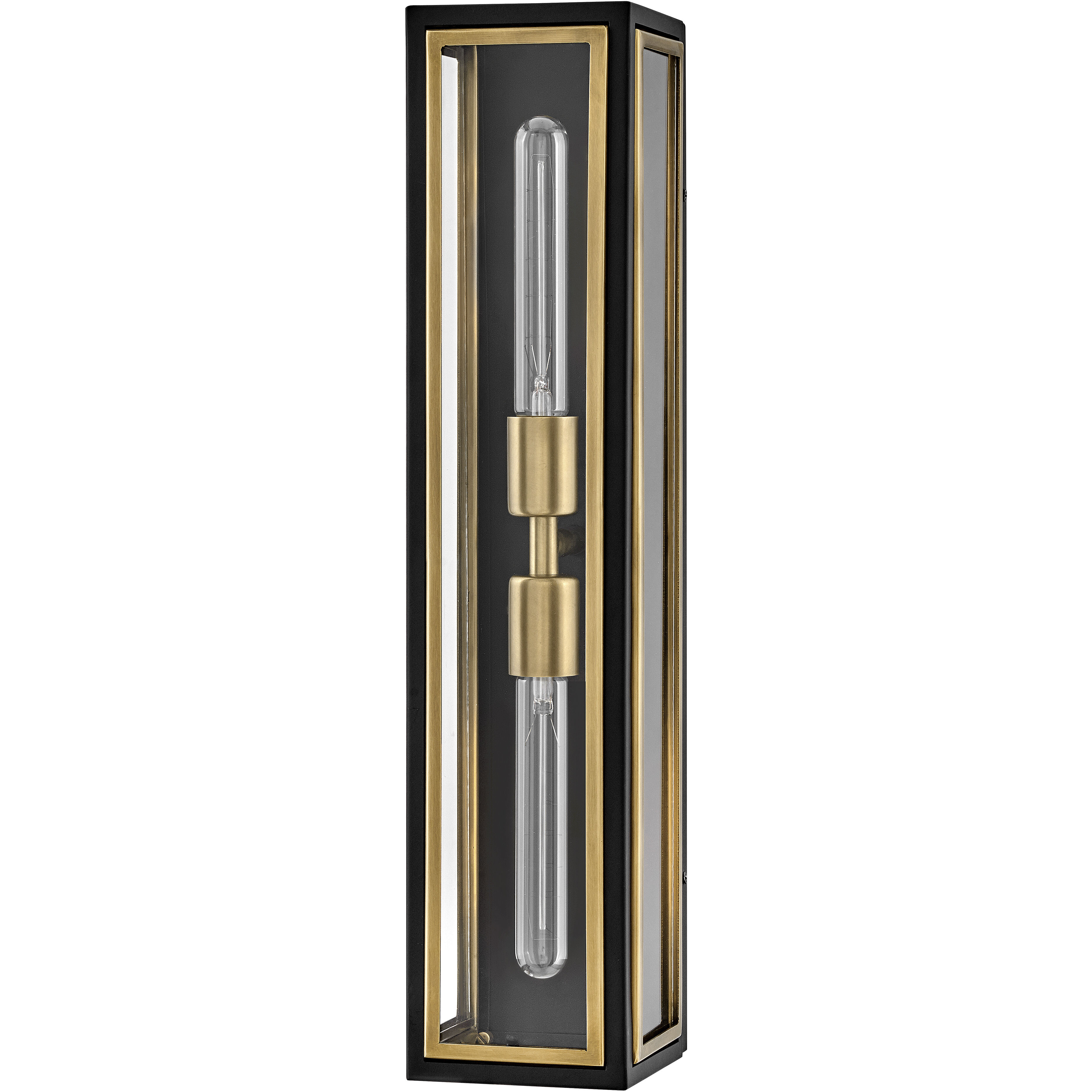 Shaw 6.5 inch Black with Heritage Brass Indoor Wall Sconce Wall Light