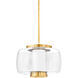 Beau LED 20 inch Aged Brass Pendant Ceiling Light