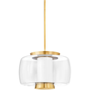 Beau LED 20 inch Aged Brass Pendant Ceiling Light