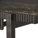 Ariana Forged Antique Bronze and Marron Imperial Marble Bar Console