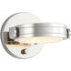 Blanco LED 7.25 inch Polished Nickel and Alabaster Bath Vanity Light Wall Light