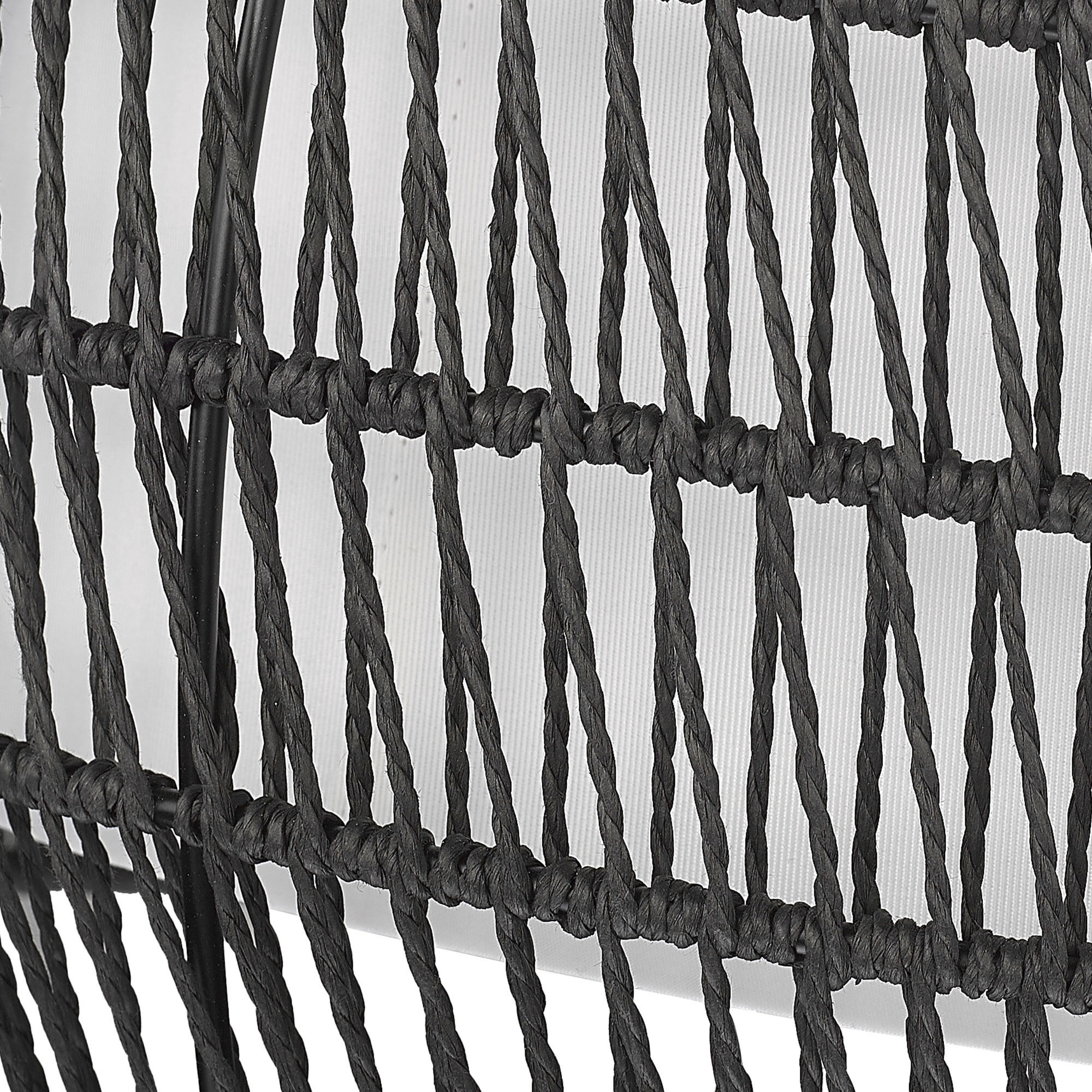 Everly 4 Light 19 inch Matte Black Pendant Ceiling Light in Modern Black Rattan