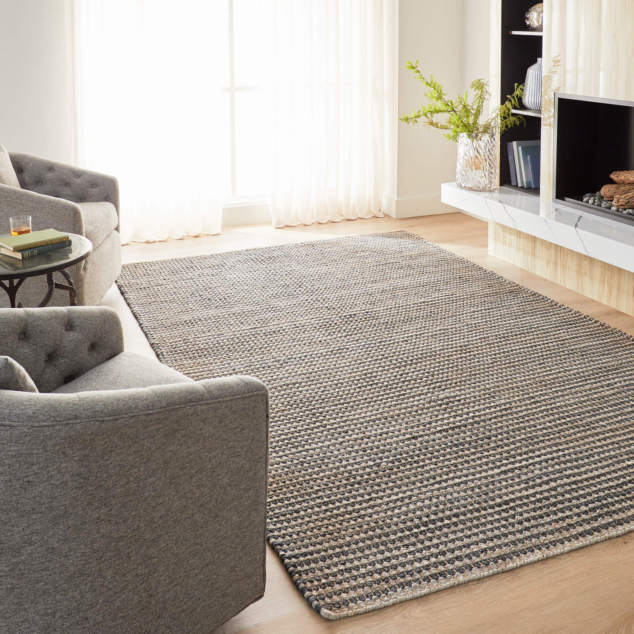 Ganges 114 X 79 inch Green Rug in 6 x 9