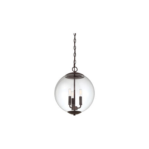 Modern 3 Light 13.75 inch Oil Rubbed Bronze Pendant Ceiling Light