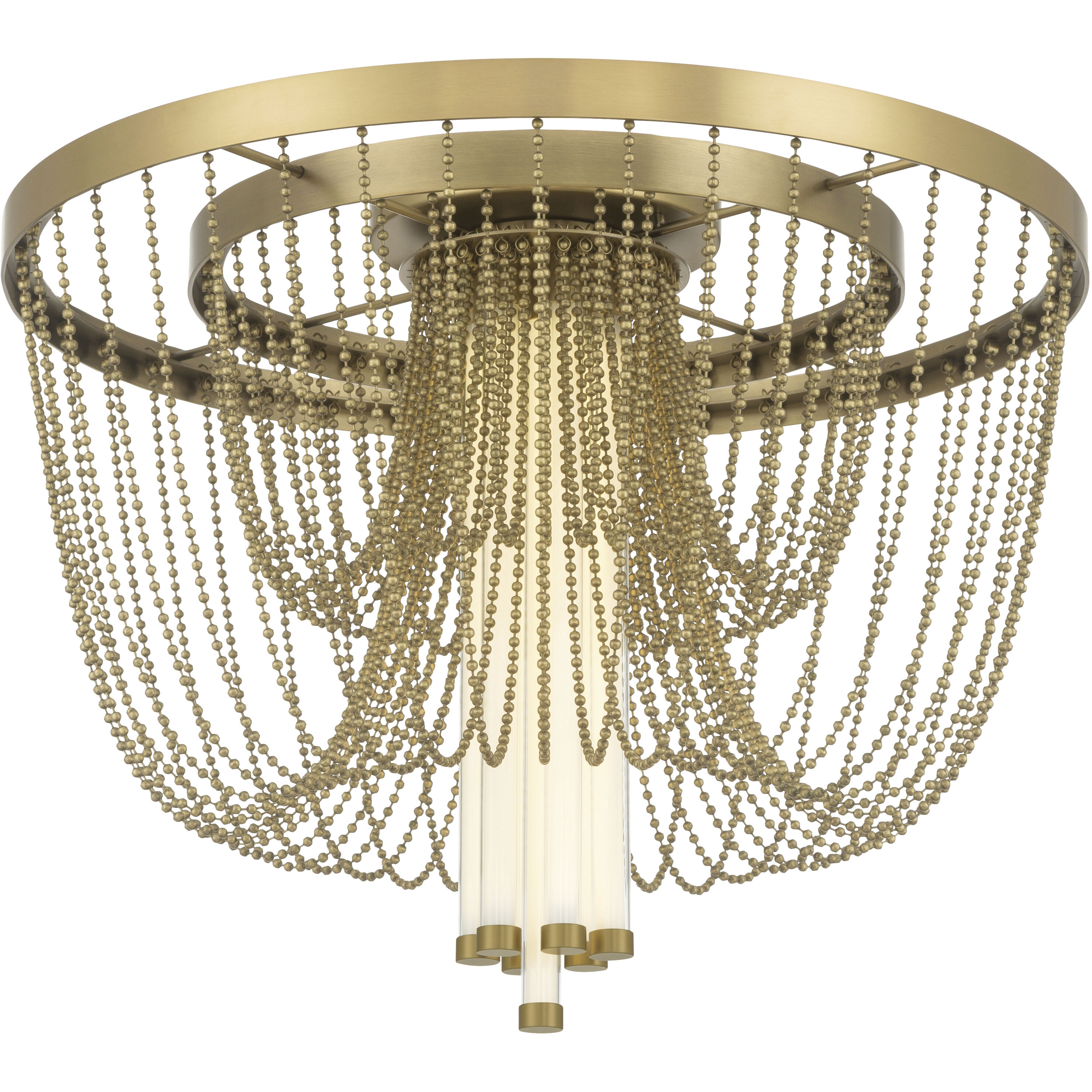 Jezelle LED 24 inch Legacy Brass Flush Mount Ceiling Light