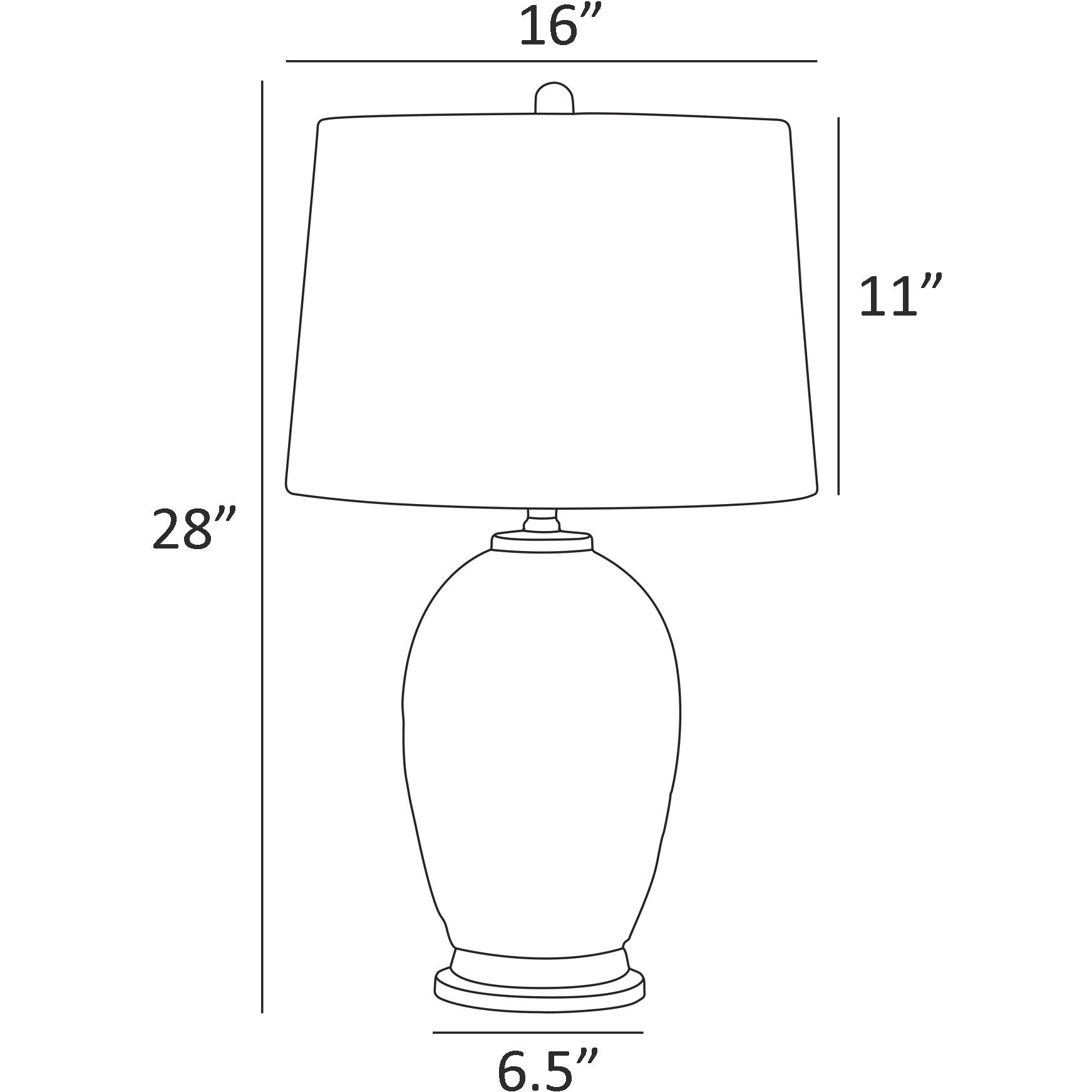 Farida 27 inch 150.00 watt White Table Lamp Portable Light