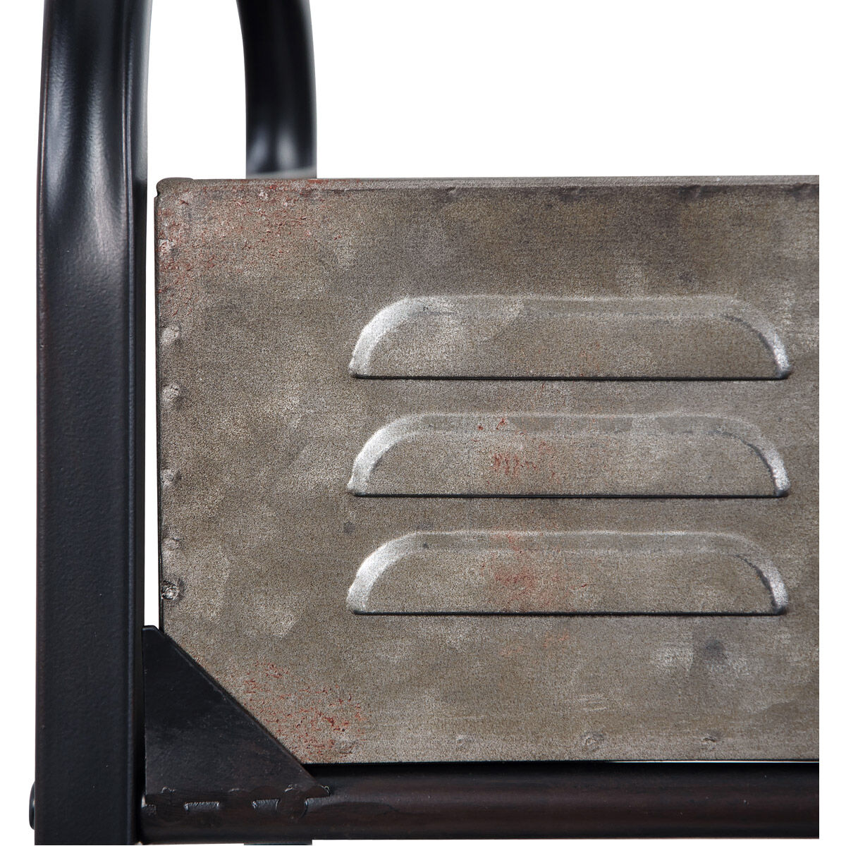 Varaluz Casa Black Weathered and Galvanized Bar Cart, Varaluz Casa