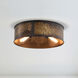 Kettle 3 Light 17 inch Weathered Brass Flush Mount Ceiling Light