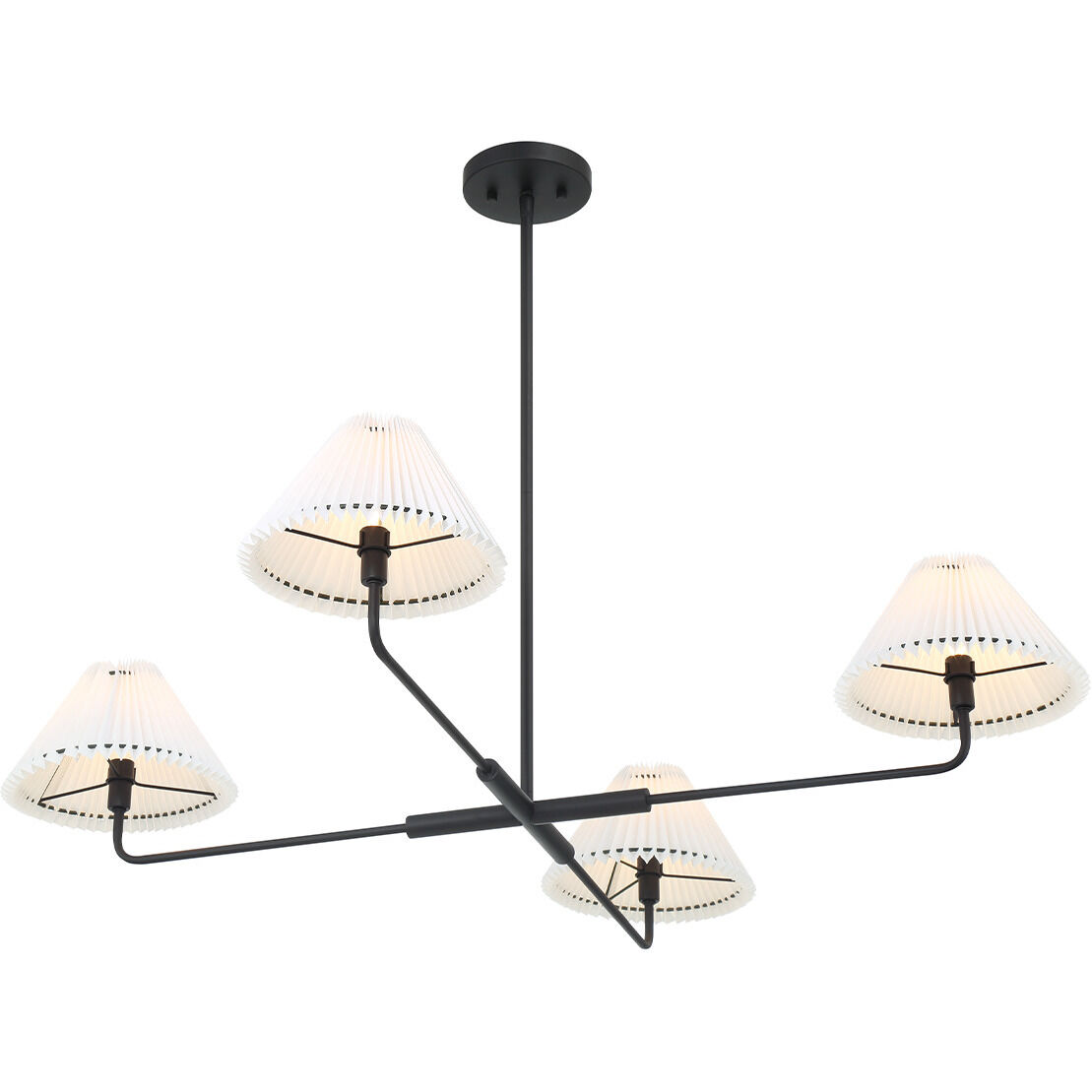 Stella 4 Light 41 inch Matte Black Chandelier Ceiling Light