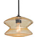 Zen 1 Light Black Cord Pendant Ceiling Light