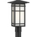 Grydton 1 Light 16.25 inch Dark Matte Black Outdoor Post Lantern
