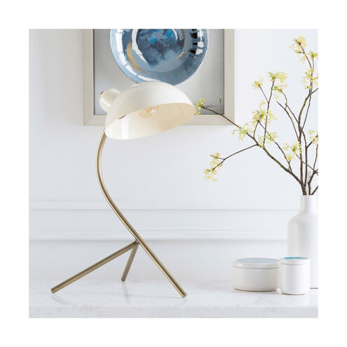 Gallagher Brass and White Table Lamp