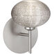 Lasso LED 5 inch Satin Nickel Mini Sconce Wall Light in Glitter Glass