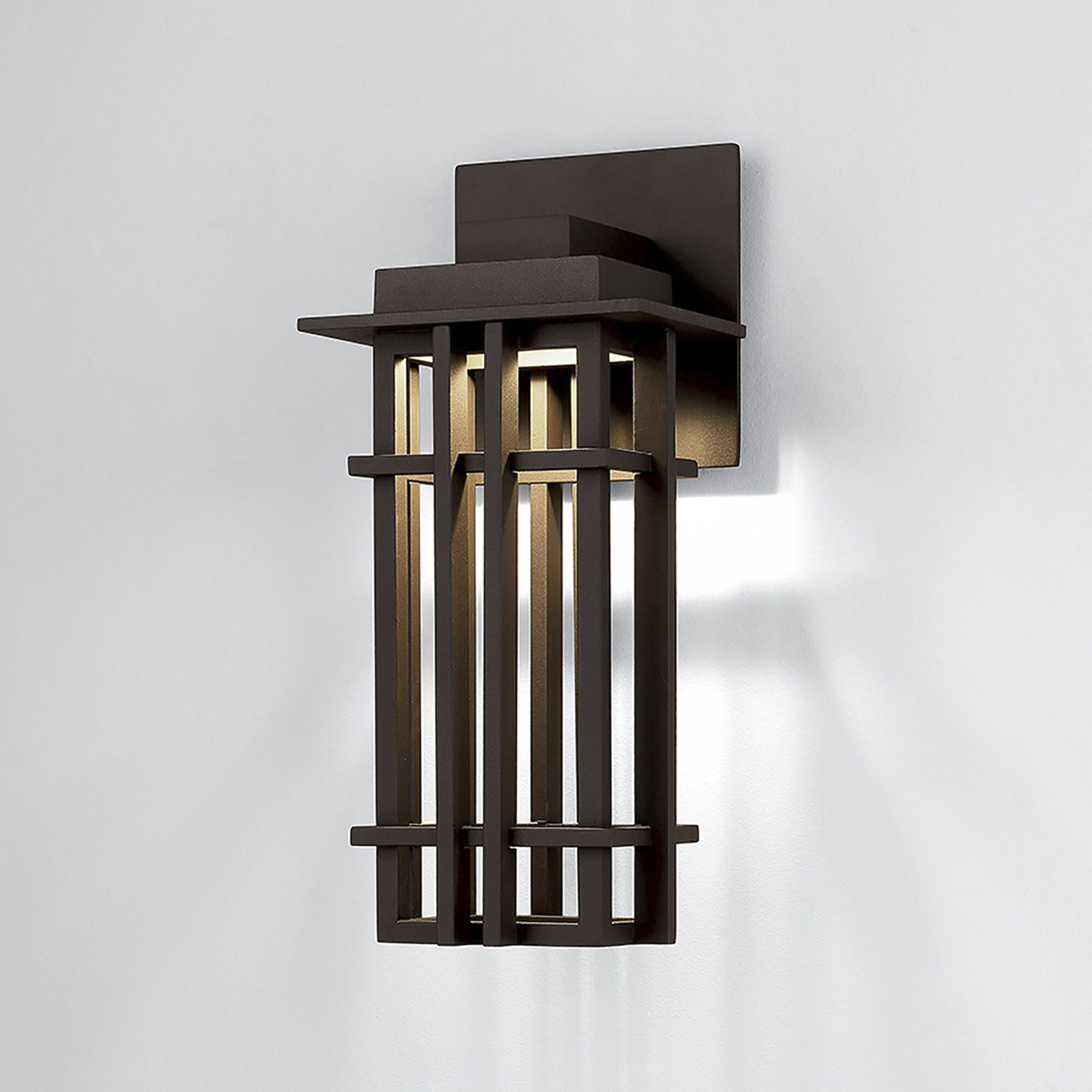 Nest LED 16 inch Bronze Outdoor Wall Light, dweLED