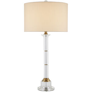 Lothian 29 inch 150 watt Clear/Antique Brass Table Lamp Portable Light