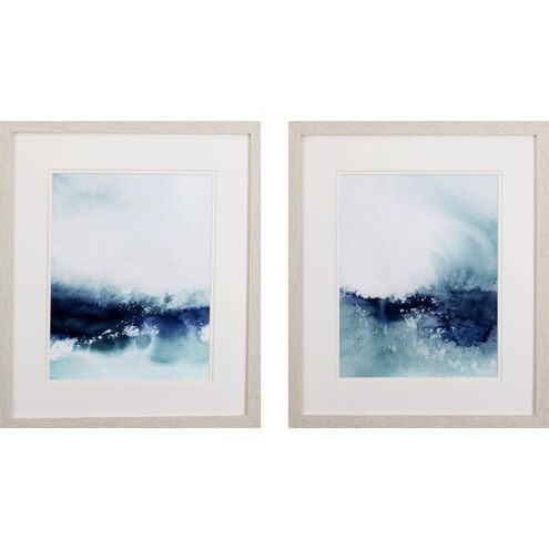 Waterside Collection Blue Framed Art