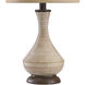Signature 24 inch 60 watt Natural Gray Table Lamp Portable Light