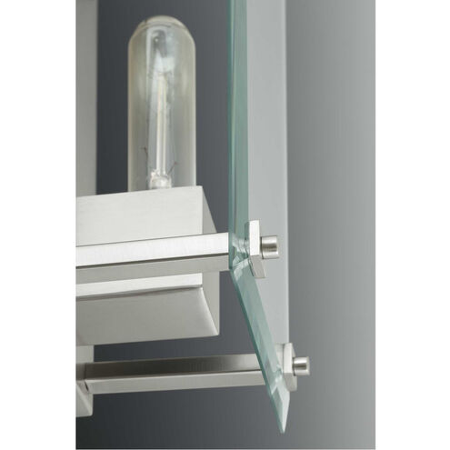 Carter 1 Light 6 inch Brushed Nickel Wall Sconce Wall Light, Design Series