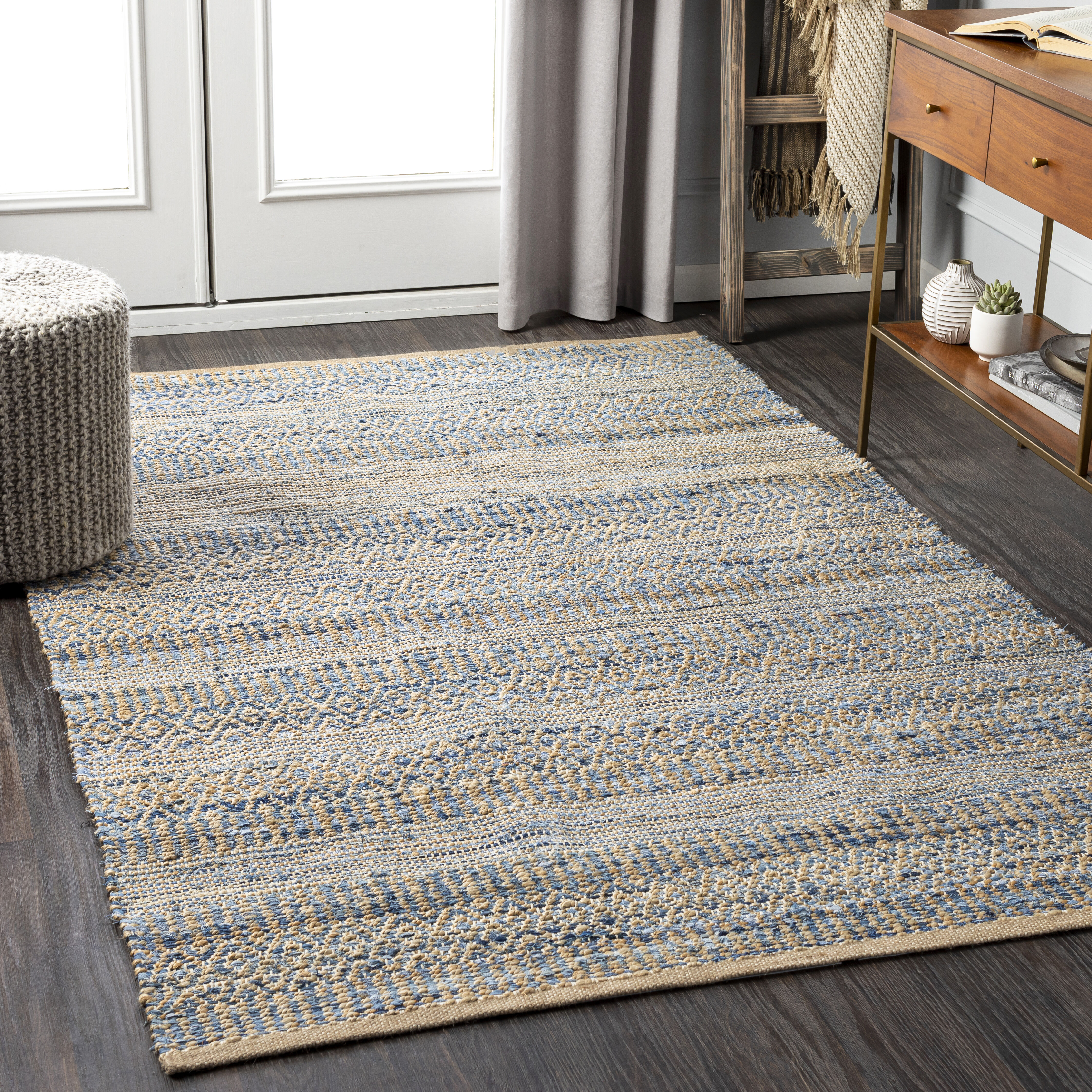 Lexington 36 X 24 inch Blue Rug in 2 x 3, Rectangle