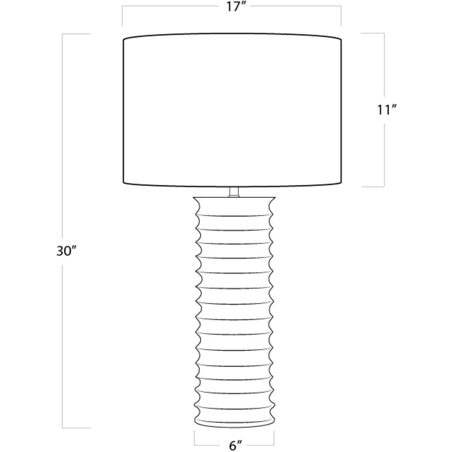 Nabu 30 inch 150.00 watt White Table Lamp Portable Light, Column
