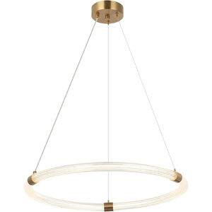 Inkara LED 23.63 inch Aged Gold Brass Pendant Ceiling Light