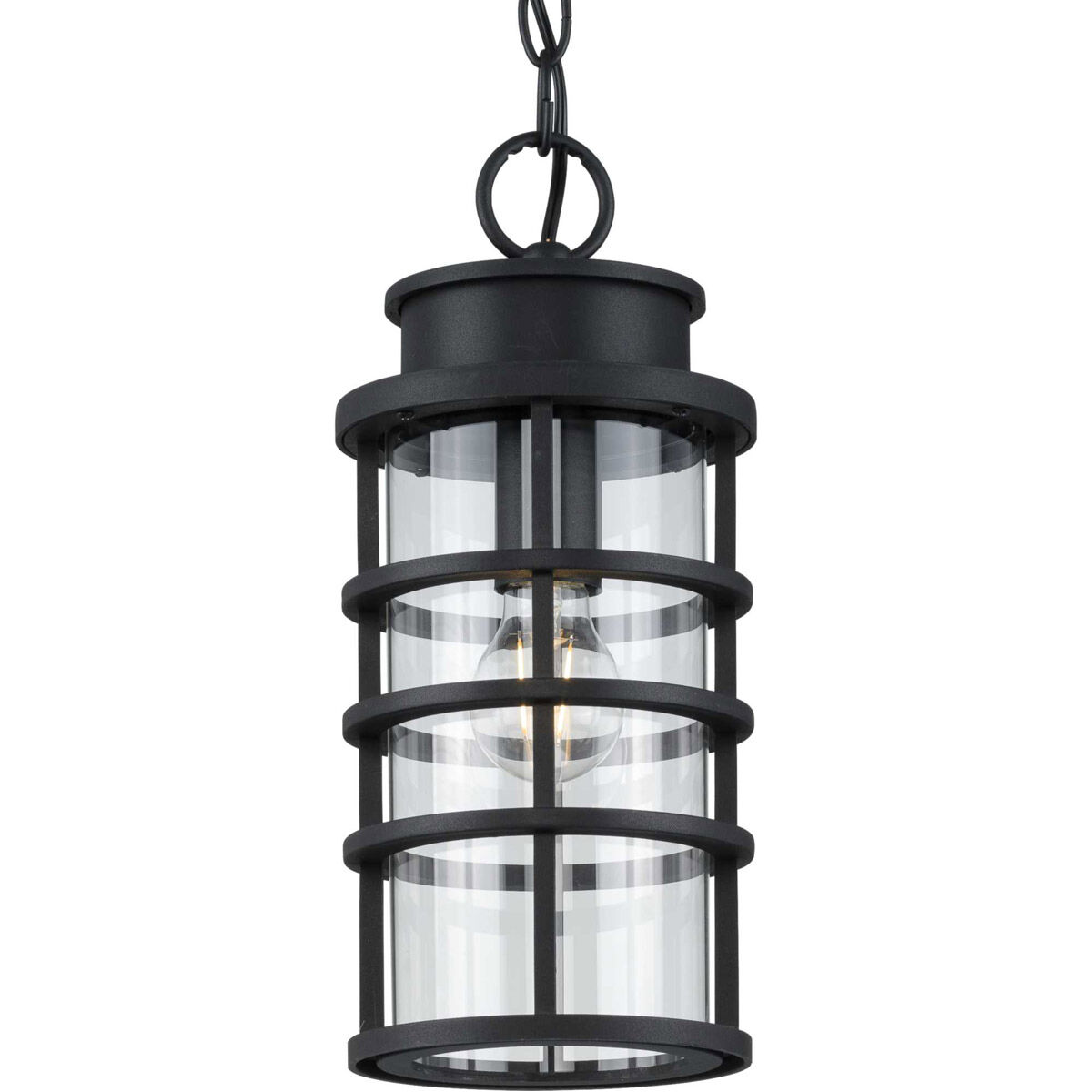 Port Royal 1 Light 6 inch Textured Black Outdoor Hanging Lantern, with DURASHIELD